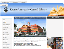 Tablet Screenshot of kannuruniversitylibrary.ac.in